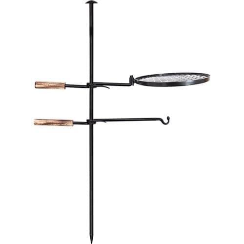 ShineTrip Outdoor Camping Barbecue Stand Fine Camping And Baking Plate Iron Picnic Home Shelf Portable Folding Grill