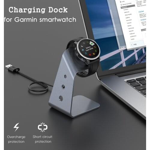 USB Fast Charging Data Cable Cord Dock Charger Wire For Garmin Forerunner 745/Venu Sq/Vivoactive 3 4 4S /Fenix 6 6S 6X 5 5S 5X