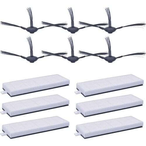 12 piece/batch filter replacement Ilife A4 A6 A4S A40 Hepa filter and foam filter and side brush spare dust filter cleaning