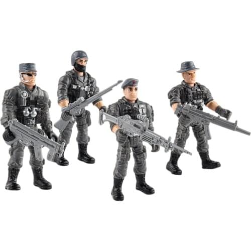 4pcs/set Moveable Joints Army Soldiers Toys Accessories Collectable Toy Gift
