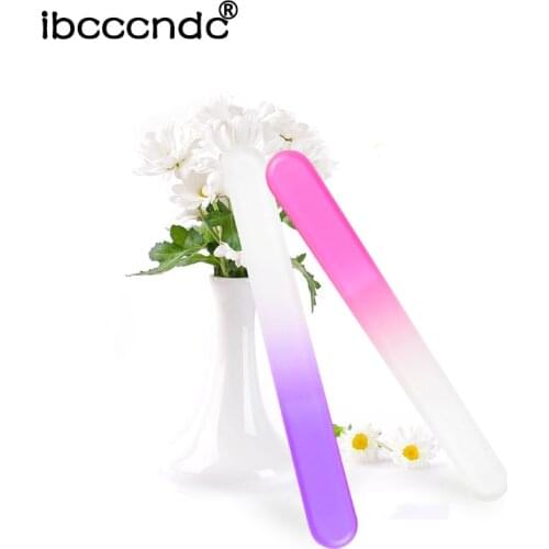 4Pcs/Lot Durable Nail File Crystal Glass Buffer Nail Art Manicure Device Pro Polishing Tools Random Color for Nails Art Design