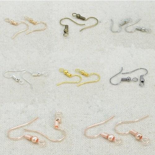 500 PCS Metal Ear Hook 7 Colors Plated Earrings Setting DIY Accessories For Jewelry Making