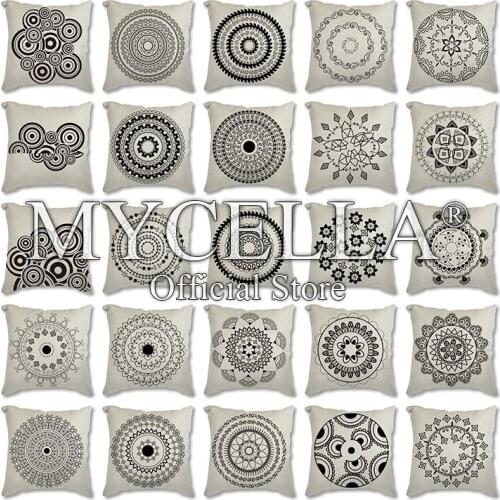 Abstract Minimal Line Cushion Cover Sketch Throw Pillow Case Home Chair Sofa Decoration Pattern Black Linen Pillowcases Party