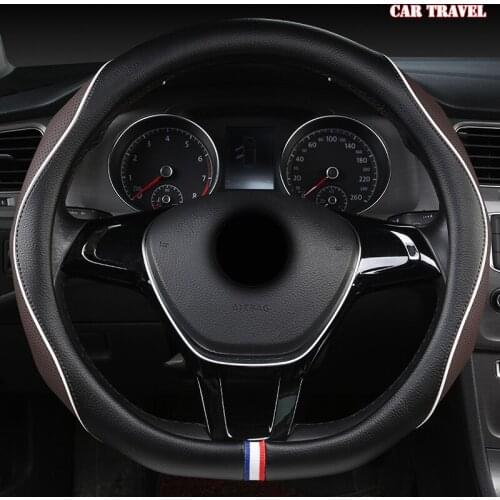 CAR TRAVEL Leather Car Steering Wheel Cover For Subaru Forester Impreza Outback Legacy XV WRX STI BRZ Impreza Ascent