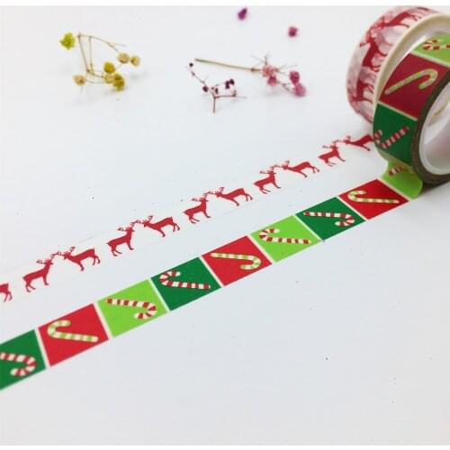 Free shipping Beautiful 15mm*5m high quality washi paper tape/beautiful Deer and Crutch masking japan washi tape