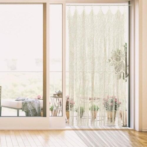 Large Macrame Wall Hanging Bohemia Woven Tapestry Wall Decoration Wall Hanging Macrame Woven Door Curtain Home Decor 85*200CM