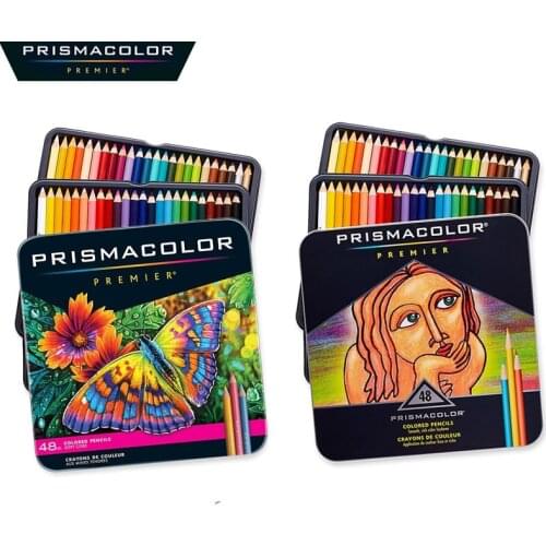 Prismacolor Premier Oily Colored Pencils 24/48/72 Pieces Tin Box Set Soft Core Portrait Skin