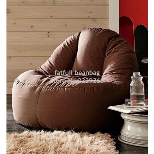Cover only No Filler- Brown bean bag sofa chair - outdoor seat furniture sofa set - waterproof high back garden patio chairs