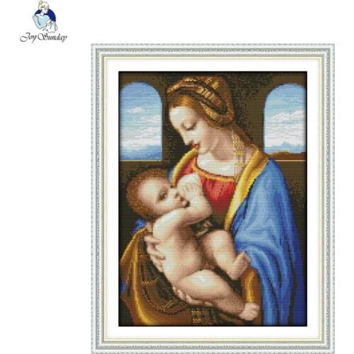The Virgin and the Son eighteenth Printed Canvas DMC 14CT 11CT Counted Chinese Cross Stitch Kits printed Embroidery Needlework