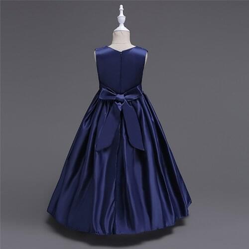 Girl Long Princess Wedding Bubble Vest Dresses Flower Girl Dresses