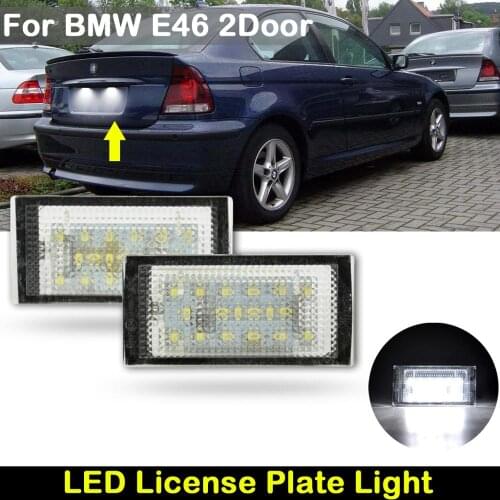 For BMW E46 2Door E46 M3 1998-2003 white LED Car Rear license plate light number plate lamp