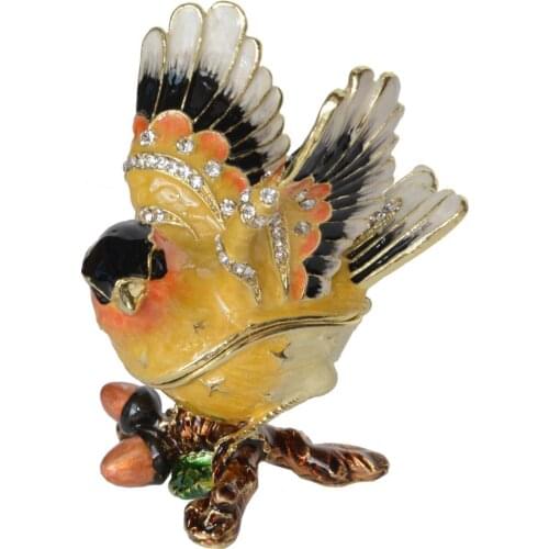 Goldfinch Bird Trinket Jewelry Box Bird Figures Vintage Decoration Creative Gifts