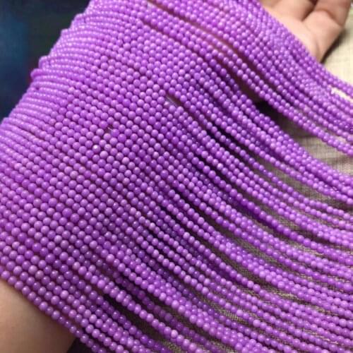 Purple Mica 2mm 3mm Natural Gemstone Beads Round for Jewelry Making Necklace Earring bracelet 15inch ICNWAY