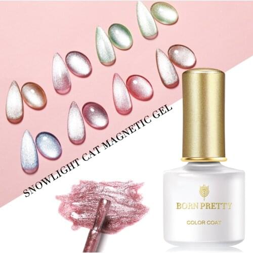 BORN PRETTY Magnetic Gel Nail Polish 6ml Glitter Crystal Jelly Cat Eye Magnet Nail Gel Soak Off UV LED Gel Varnish Nail Design