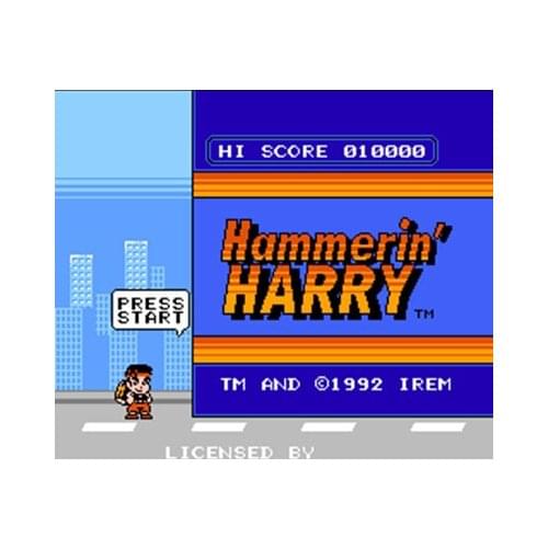 Hammerin' HARRY 60 Pin Game Card Customized For 8 Bit 60pins Game Player