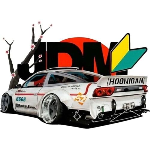 JDM Japan Racing Car Vinyl Sticker Car Bumper Window Decal Waterproof Accessories Funny PVC Decorative