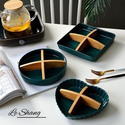 Nordic Ceramic Dried Fruit Box Snack Candy Snack Dish Creative Display Plate Nut Platter Living Room Decoration Accessories