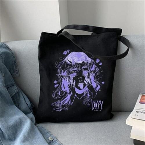 Korea Ulzzang casual large-capacity hip-hop female fun punk ins Vintage canvas fashion college bf couple Harajuku shoulder bags