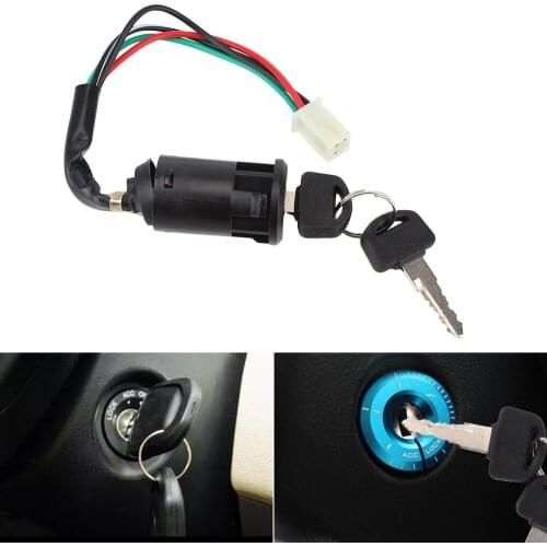 LEEPEE With Wire Ignition Switch Key Start Switch Door Locks 50cc-250cc 1pcs Universal ATV For Suzuki For Honda Motorcycle
