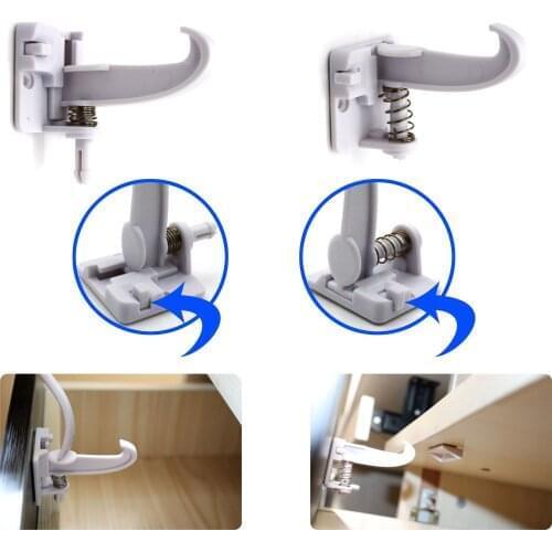 12 pack Cabinet Locks Child Safety Latches - Quick and Easy Adhesive Baby Proofing Cabinets Lock and Drawers Latch