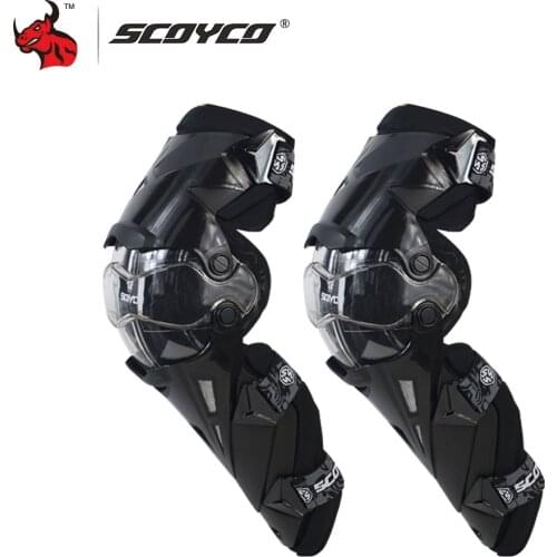 SCOYCO Motorcycle Knee Pads Off-Road Motorbike CE Protective Gear Riding Motocross Knee Protector Motorcycle Knee Guards Safety