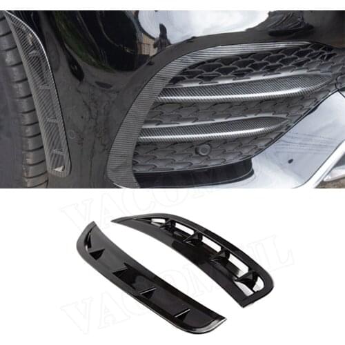 Front Foglamp Mask Grill Fog Light Mesh Grille Covers for Mercedes Benz GLE Class W167 350 450 GLE53 AMG Sport SUV 2020 + Chrome