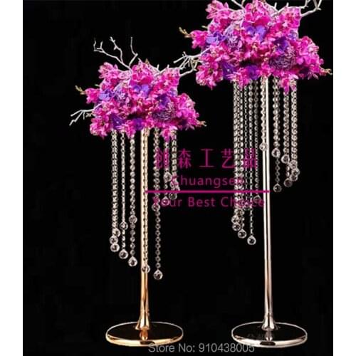 Wrought Iron Flower Stand Wedding Decoraton Mariage Decor Wedding Backdrop Arch Birthday Decoration Gold Centerpiece