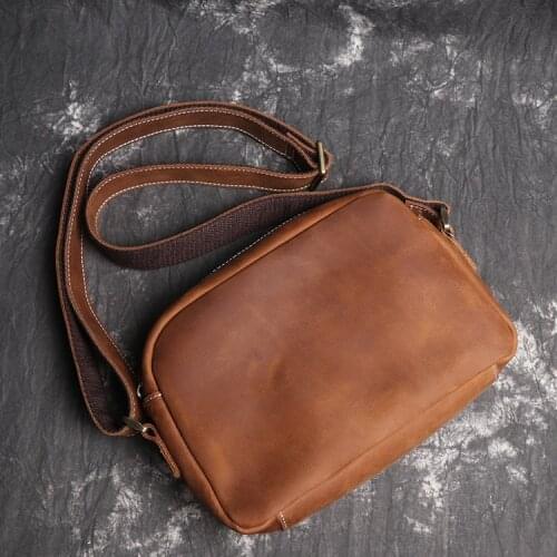 Luxury Genuine Leather Men Shoulder Bag Available for iPad mini
