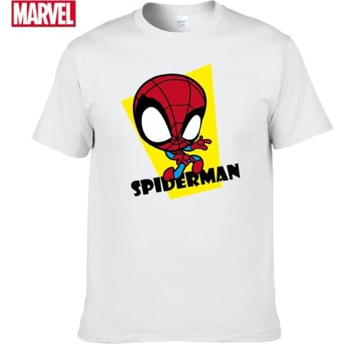 Marvel The Avengers Spider Man t shirt Comfortable Breathable 100% cotton Fashion clothes for teens Summer Tops Men clothing #85