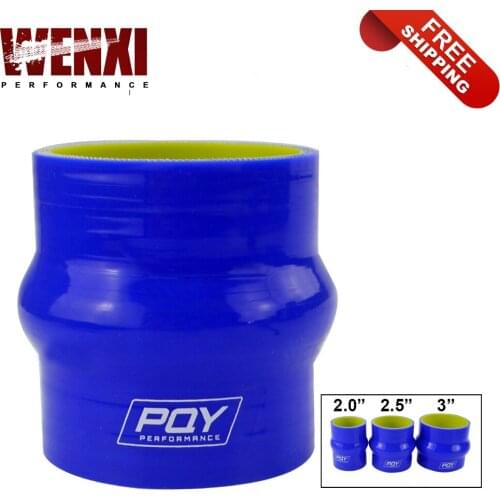 Blue & Yellow 2.0" 51mm / 2.25'' 57 mm 2.5" 64mm / 3.0" 76mm Hump Straight Silicone Hose Intercooler Coupler Tube Pipe