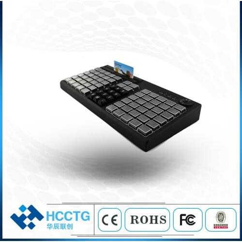 USB Magnetic Programmable Keyboard With Smart Card Reader MSR KB76M