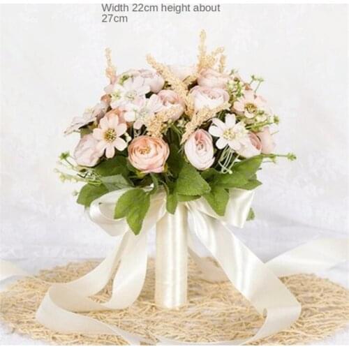 2021 New Beautiful Purple Wedding Bouquet All Bridal Flower Wedding Bouquets Artificial Pearls Flower Rose Ramos De Novia