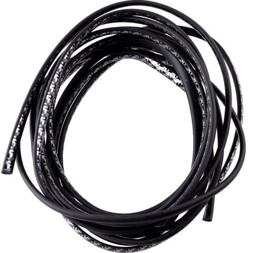 16Ft (5M) U-Shape Black Carbon Fiber Texture Car Door Moulding Rubber Scratch Protector Strip Edge Guard Trim Universal