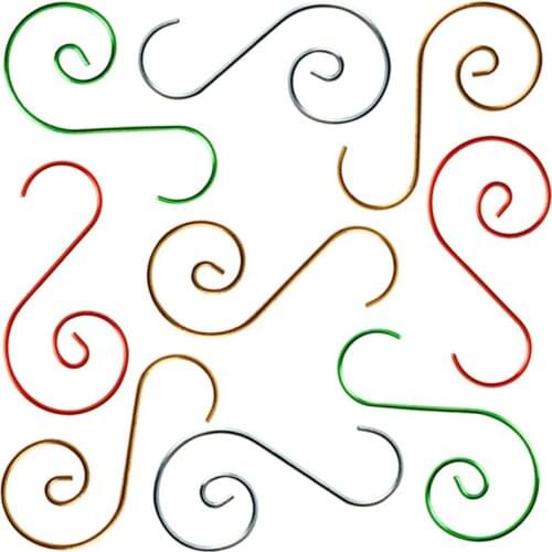 200pcs Christmas Ornaments Hooks Xmas Tree Ornaments Hangers Christmas S Hooks with Zipper Bag for Christmas Hanging Decoration