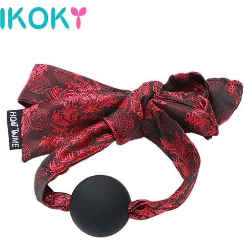 IKOKY Mouth Gag Ball Bondage Sex Toys For Women Woman Adults Game Erotic Sex Machine Female Chastity Cosplay Couples Erotic Shop