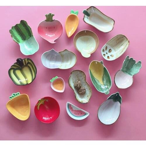 2020 promotion new product home creative ceramic dish cute fruit dish soy sauce dish salad dish candy dish kitchen supplies
