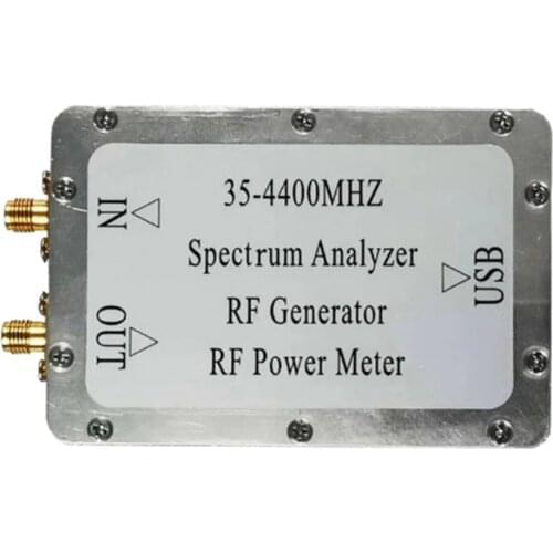 35~4400MHz Spectrum Analyzer Simple Signal Source Power Meter Aluminum Alloy Housing High Sensitivity Calibration Function