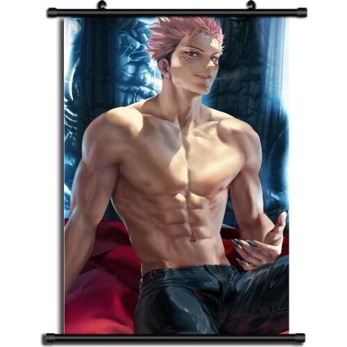 Jujutsu Kaisen Sukuna Anime Fabric Colth Wall Scroll Poster Home Decor Cosplay Uncensored