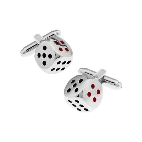 C-MAN Luxury shirt Silvery dice cufflink for mens Brand cuff buttons cuff links High Quality abotoaduras Jewelry