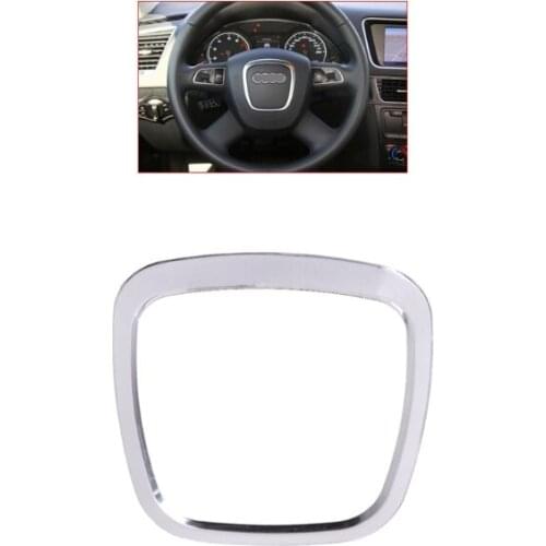 Car Steering Wheel Decorative Sticker Emblem Frame Cover For Audi A4 A5 Q5 A6 Q7