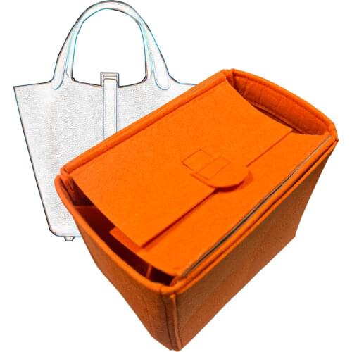 For Picotin 18 22 26 Insert Bags Organizer Makeup Handbag Organize Inner Purse Portable base shaper -Premium Felt (Handmade/20 C