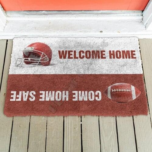 American Football Welcome Home Custom Doormat Indoor Doormat Non Slip Door Floor Mats Decor Porch Doormat