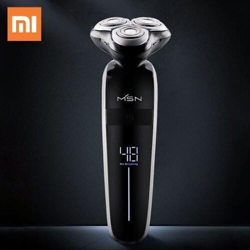Xiaomi MSN Electric Shaver Razor For Men Smart LCD Screen Waterproof Wet & Dry Dual Use Portable Beard Trimmer Cutting Machine