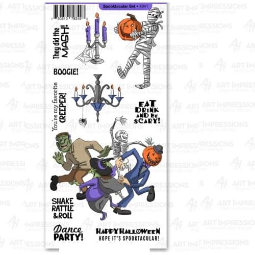 Halloween Spooktacular Clear Stamps Scrapbooking Stencil For Decor Embossing Stamp DIY Greeting Card Album Handmade 2021 Party