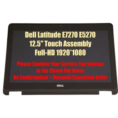 JIANGLUN Laptop LCD Touch Screen Assembly With Frame For Dell Latitude E7270 E5270 CN-0FKJ6C