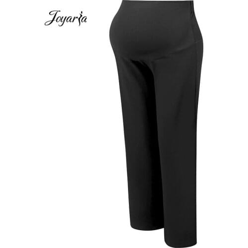Joyaria Maternity Pregnant Women Long Pants High Waist Trousers Spring Autumn Pregnancy Clothes Wide Leg Pants