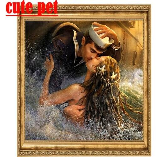 Cute pet New 5d diamond painting diy Romantic love wallpaper Decorative painting artwork square drill round diamond Mosaic gift