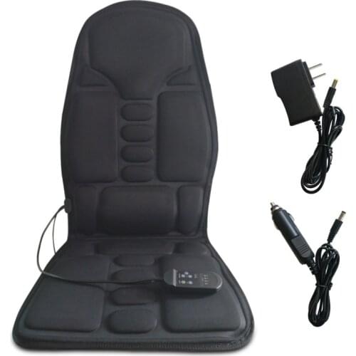 Multifunctional Car Chair Body Massage Heat Mat Seat Cover Cushion Neck Pain Lumbar Support Pad Back Massager