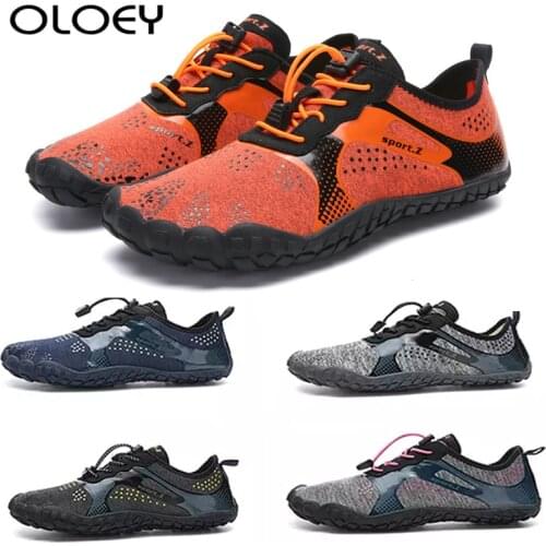 New Men Aqua Shoes Breathable Outdoor Sneakers Swimming Water Sport Shoes Flat Soft Women Men Beach Sandals Quick-Dry Walking