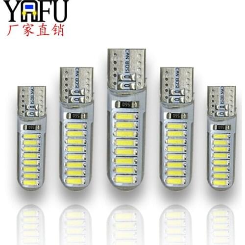 Automobile instrument lamp T10 4014 16smd silicone license plate lamp LED high brightness decoding reading width lamp